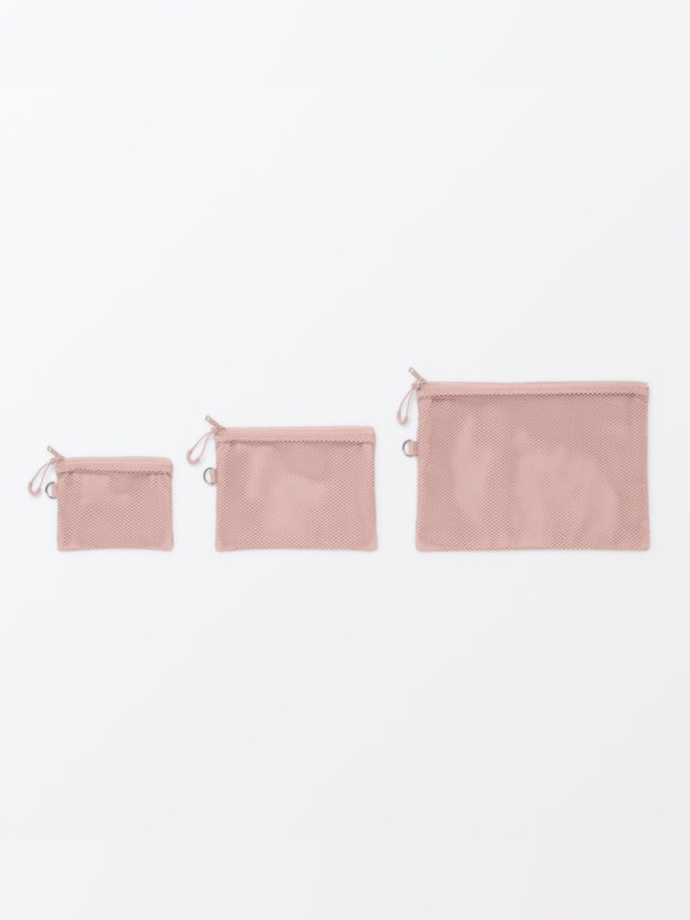 Muji Polyester Two Zipper Case_Medium_Pink_NWT - Picture 6 of 12